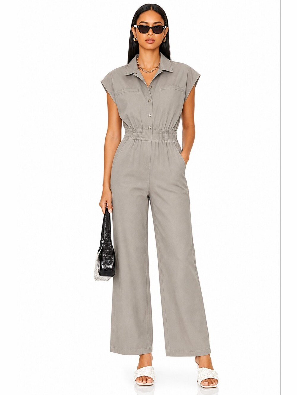 HUNTER & BROWN Cotton Utility Jumpsuit!